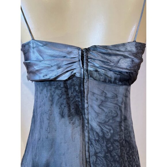 JOVANI $320- SILK, Beaded/Sequin, Spaghetti-strapped, Rough-edged Top - Picture 5 of 10